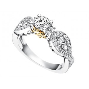 Ladies' ring white gold, diamonds SI2/HI